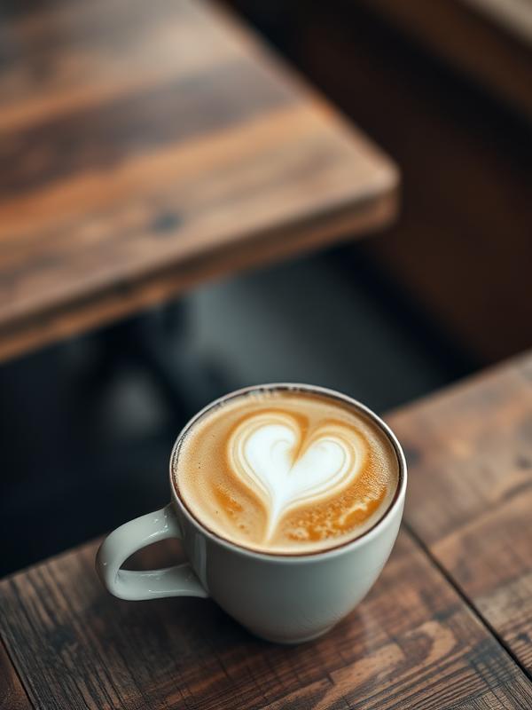 A latte with heart foam